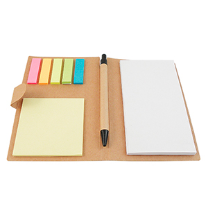 LIBRETA POSTIK Y PLUMA PROMOCIONAL PUBLIPROMOCIONALES.