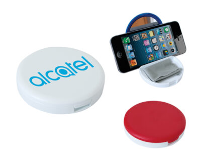 ESPEJO CON SOPORTE PARA CELULAR Espejo con soporte para celular sin duda algo muy util ademas tiene un paño de limpieza regala a tu cliente algo novedoso 
