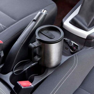 TERMO FIESCHER CON USB Termo Fiescher con usb sin duda el mejor para mantener tu cafe caliente lo conectas en tu auto y no se enfria 