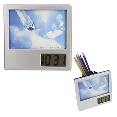 PORTA RETRATO CON RELOJ Porta retrato con reloj digital sin duda un gran producto para cualquier campaña publicitaria ademas es lapicera y se puede imprimir