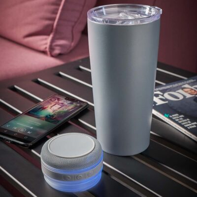 TERMO BOCINA KALEID Termo bocina Kaleid sin duda algo que impacta entre tus clientes ya que ademas de ser termo es una linda bocina con efecto de luces 