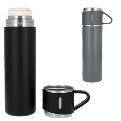TERMO CON TAZA Termo con taza sin duda ideal para un dia de campo ademas tiene doble pared y se puede grabar en laser