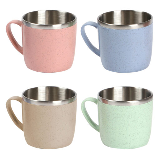 TAZAS FIBRA DE TRIGO Y ACERO Tazas fibra de trigo y acero sin duda algo diferente por sus materiales ademas promueves el cuidado al medio ambiente 
