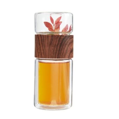 TERMO DE VIDRIO CON INFUSOR Termo de vidrio con infusor sin duda algo novedoso para obsequiar a tus clientes que gustan de tomar te