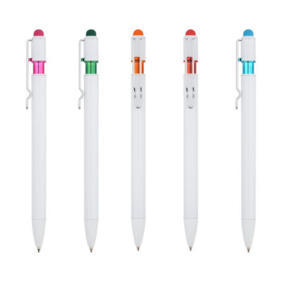 PLUMAS CON TINTA AZUL Y TOUCH Plumas con tinta azul y touch sin duda con un diseño innovador ademas al grabarlas en laser destapan en color 