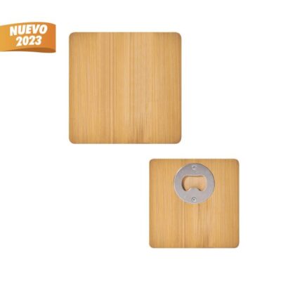 PORTAVASOS CON DESTAPADOR Portavasos con destapador sin duda algo diferente porque es de bambu ademas es ecologico y lo puedes grabar