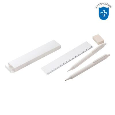 SET ESCOLAR ANTIBACTERIAL Set escolar antibacterial sin duda ideal para tu campaña de regreso a clases ademas esta fabricado con ABS antibacterial  