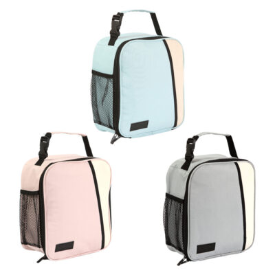 LONCHERAS TERMICAS BICOLOR Loncheras termicas bicolor sin duda de tamaño y precio excelentes ademas tienen bolsa de malla y cierre metalico