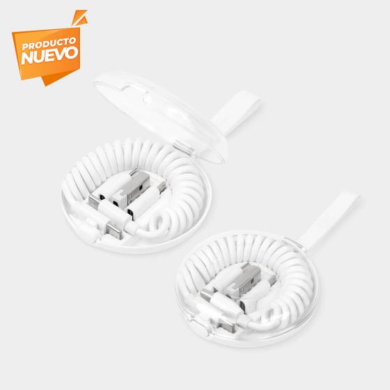 cable de carga spira personalizada con logo de empresa