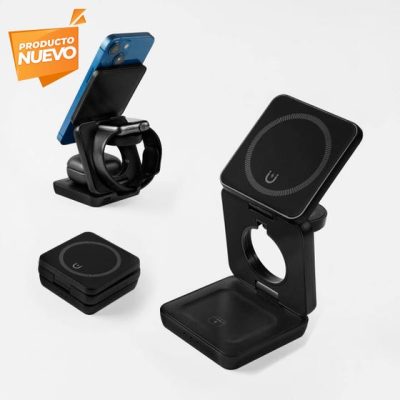 multicargador inalámbrico qonex personalizada con logo de empresa