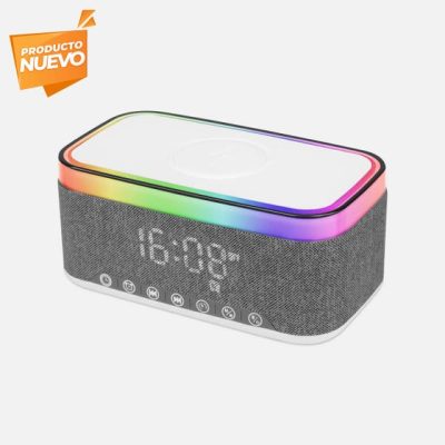 reloj-bocina multifuncional cory personalizada con logo de empresa