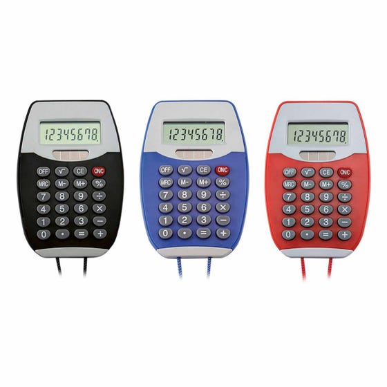 calculadora colgable encore personalizada con logo de empresa