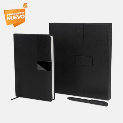 set de libreta dickens personalizada con logo de empresa