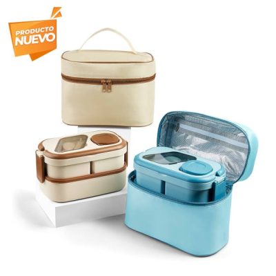 set portaviandas amanda personalizada con logo de empresa