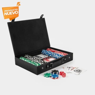 set de poker tahúr personalizada con logo de empresa