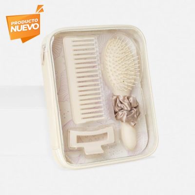 set para cabello vlasy personalizada con logo de empresa