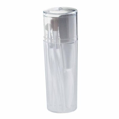 set de brochas crystal face personalizada con logo de empresa
