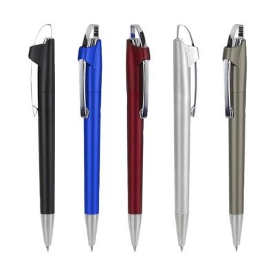 plumas con clip metalico personalizada con logo de empresa
