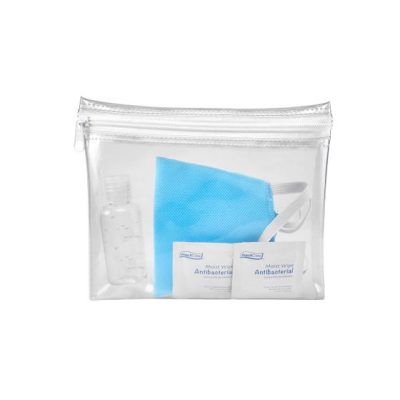 set sanitizante córcega personalizada con logo de empresa