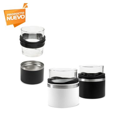 vaso whiskero basile personalizada con logo de empresa