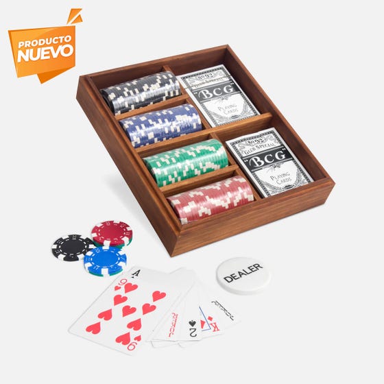 set de poker personalizado con logo de empresa