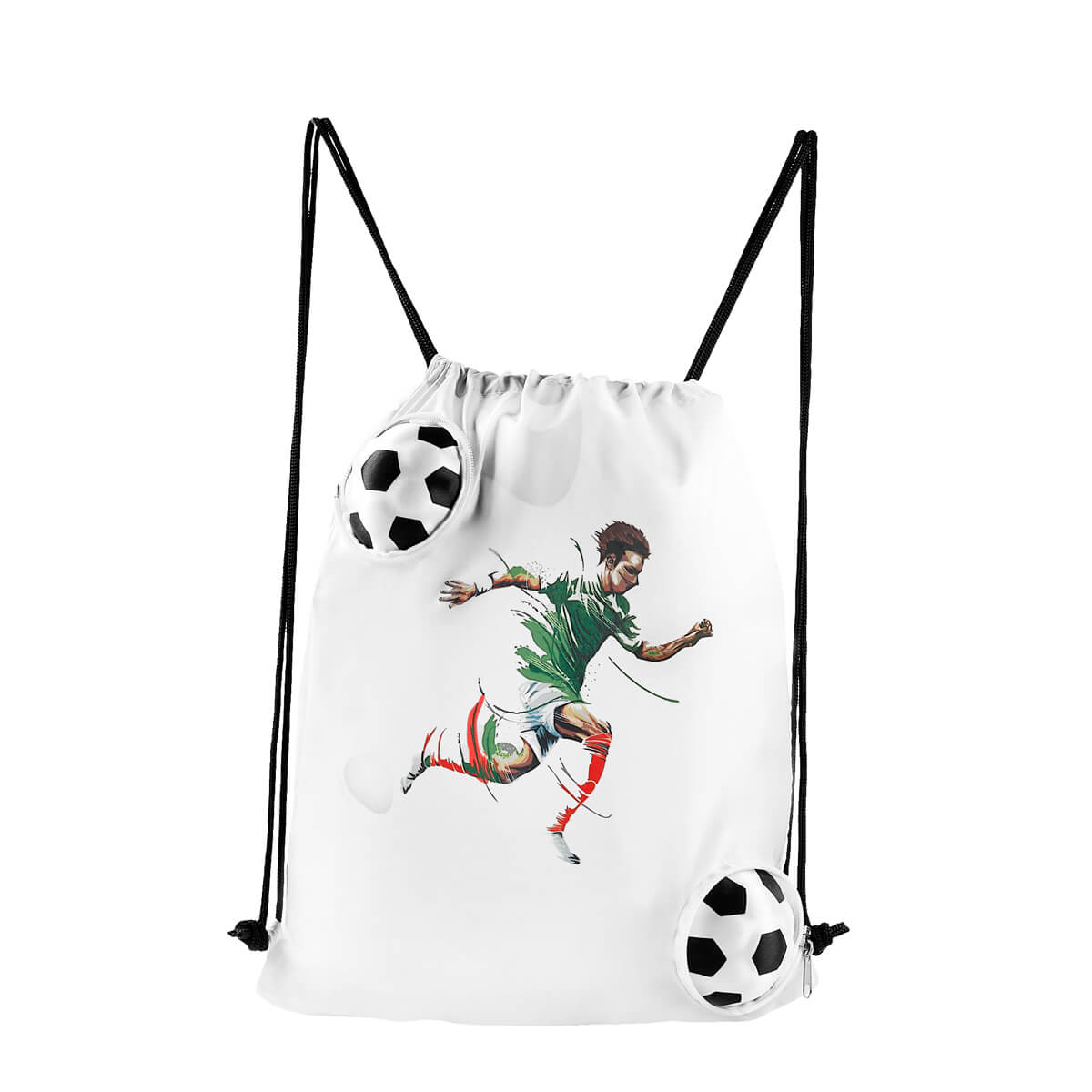 bolsa-mochila mágica soccer personalizada con logo de empresa