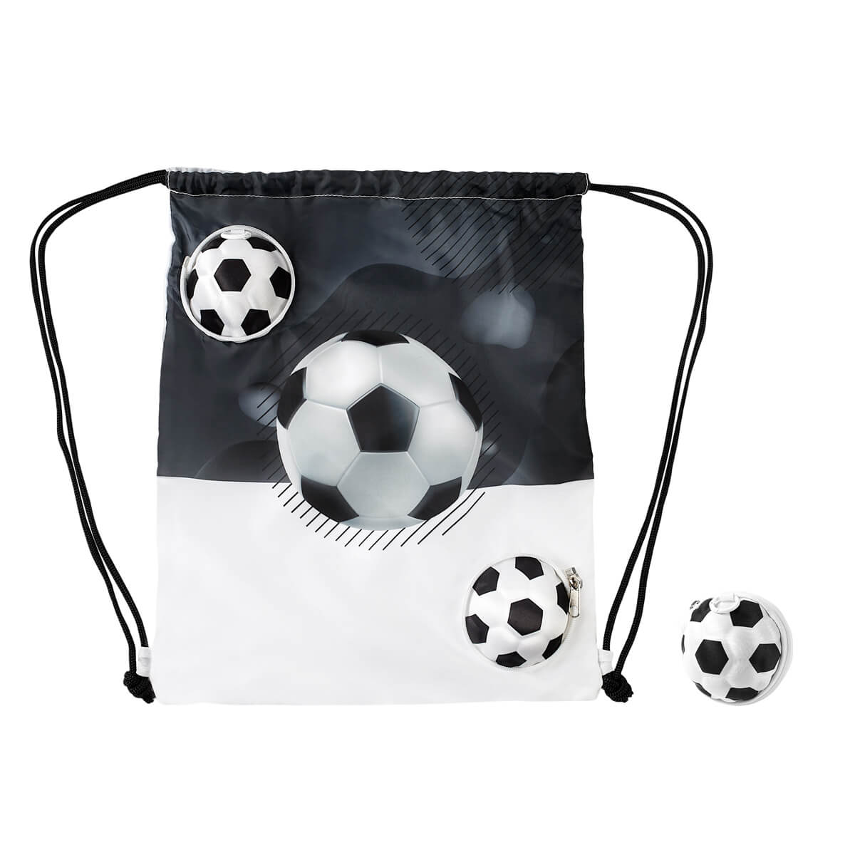 bolsa-mochila mágica soccer personalizada con logo de empresa
