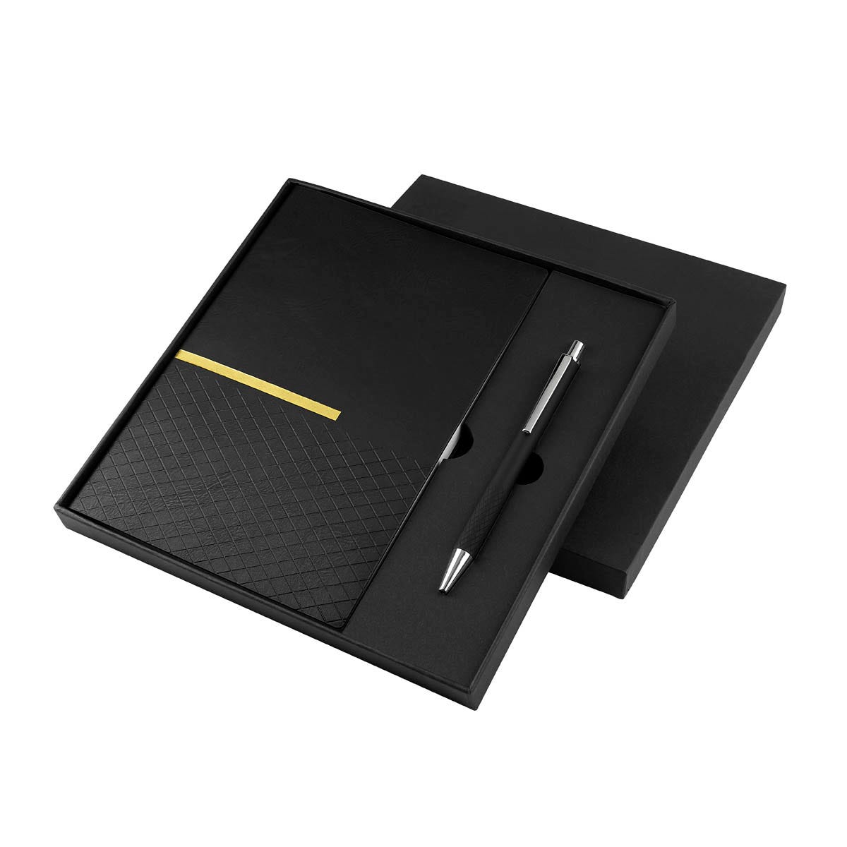 set de libreta zlatna personalizada con logo de empresa