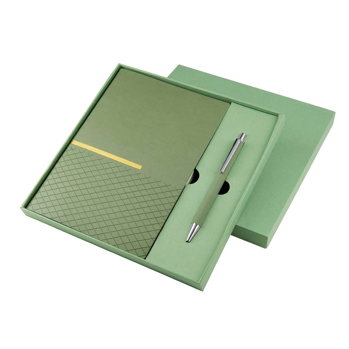 set de libreta zlatna personalizada con logo de empresa