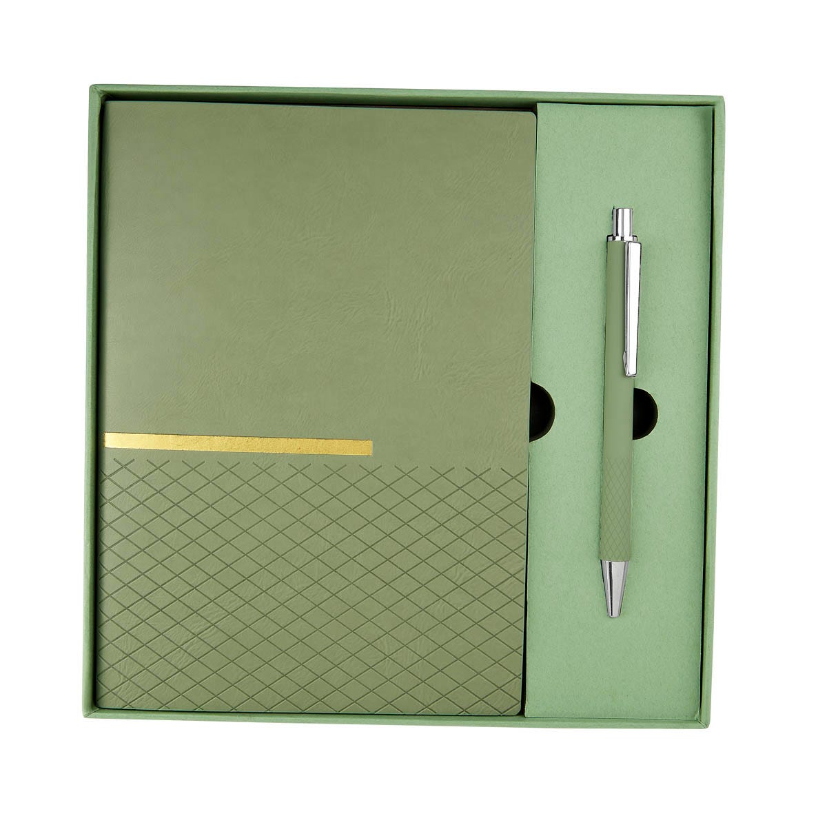 set de libreta zlatna personalizada con logo de empresa