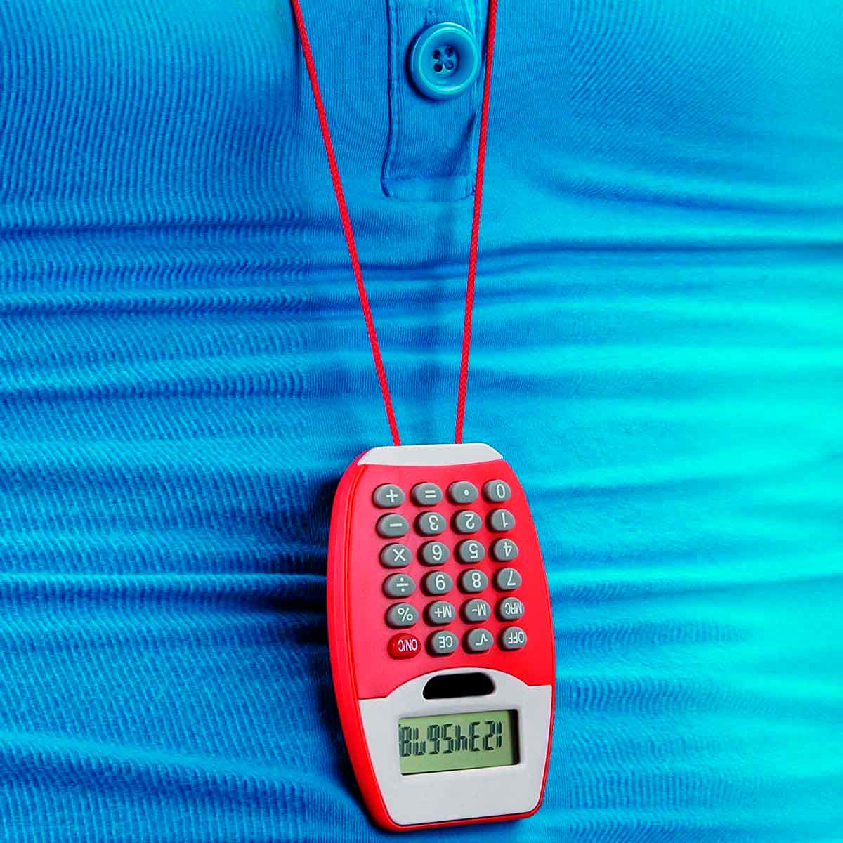 calculadora colgable encore personalizada con logo de empresa