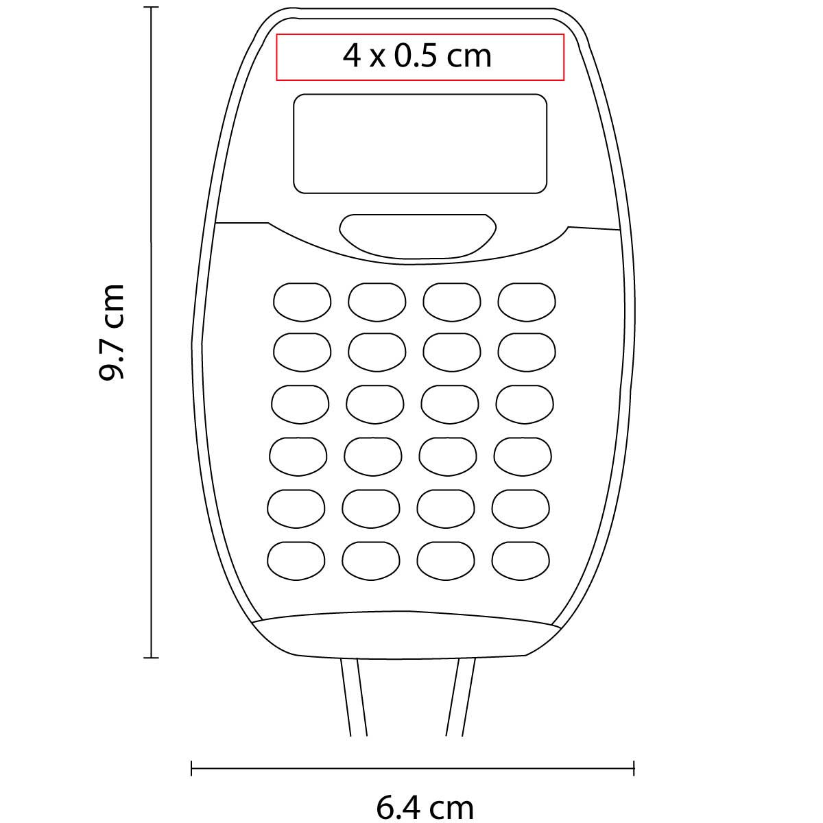 calculadora colgable encore personalizada con logo de empresa