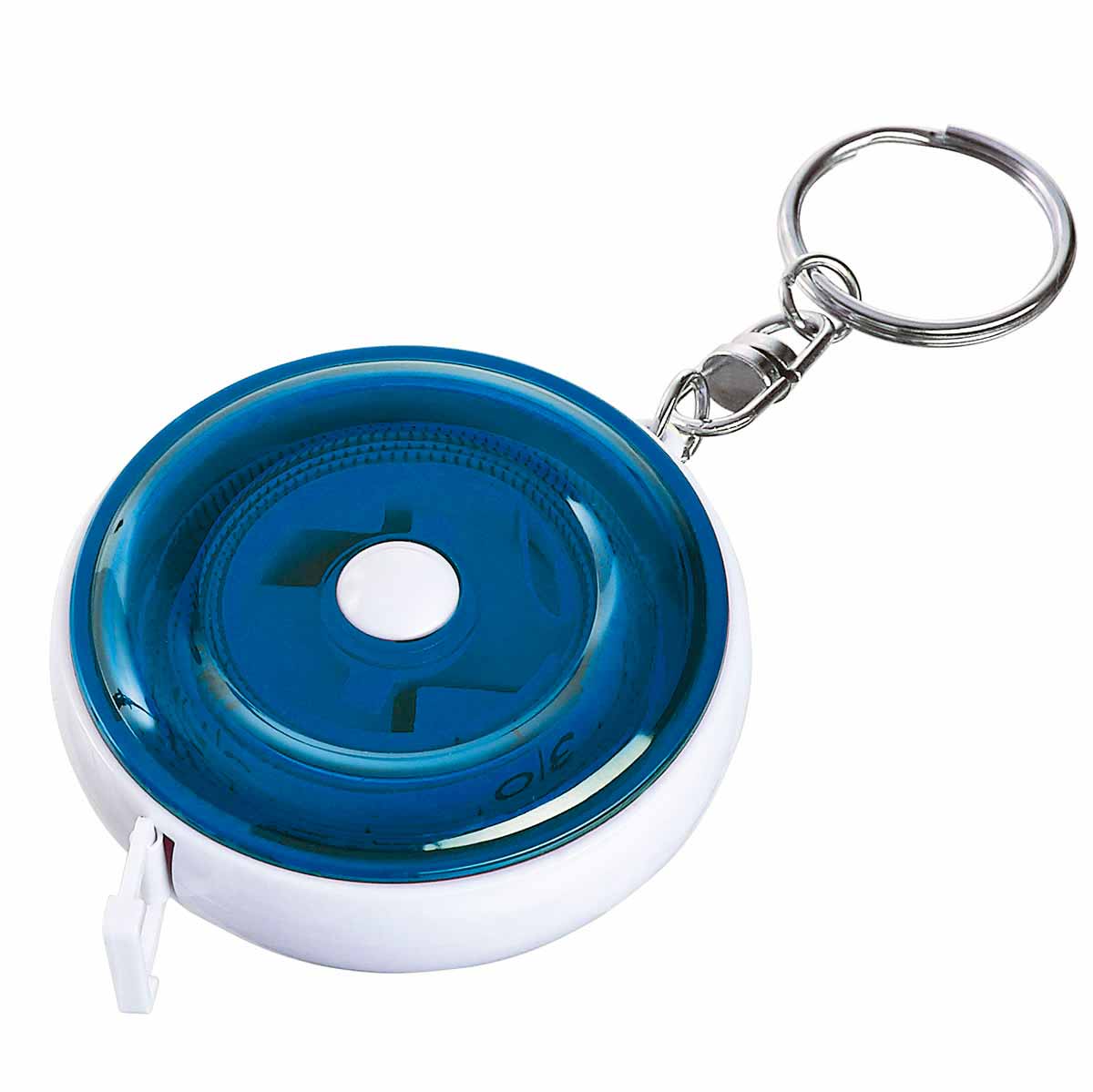 llavero flexómetro wheel personalizada con logo de empresa