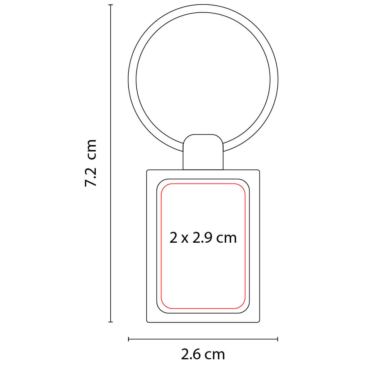 llavero square personalizada con logo de empresa