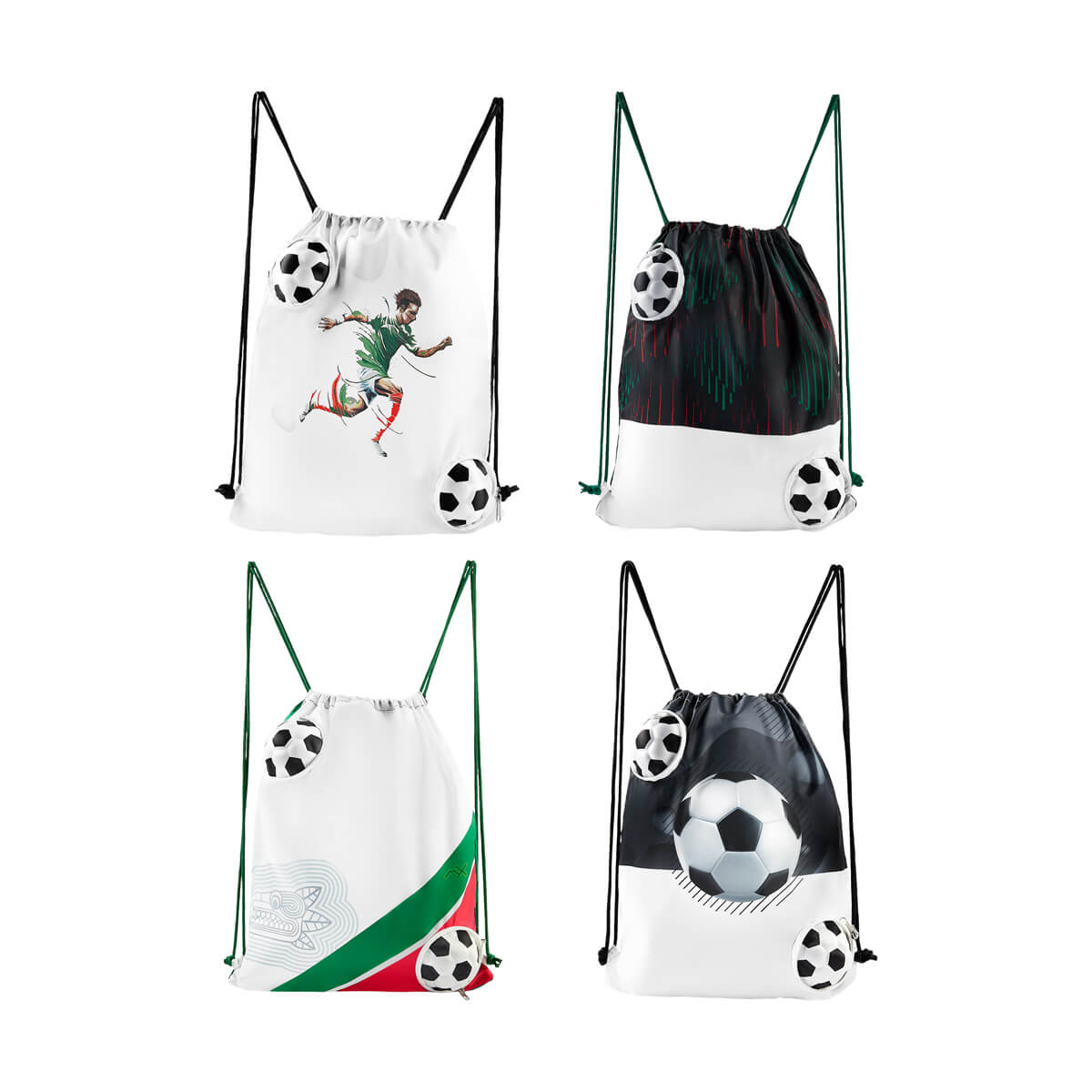 bolsa-mochila mágica soccer personalizada con logo de empresa