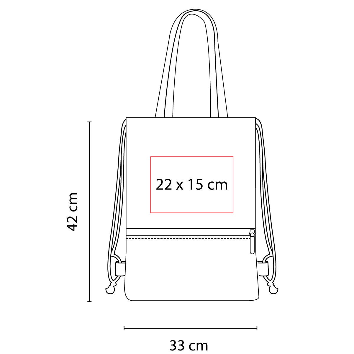 bolsa-mochila fuseta personalizada con logo de empresa