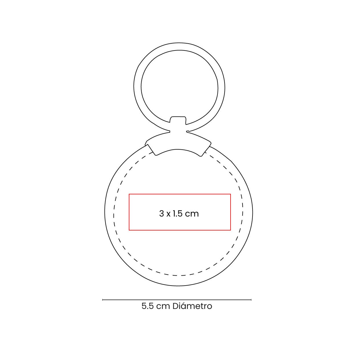 llavero runder personalizada con logo de empresa