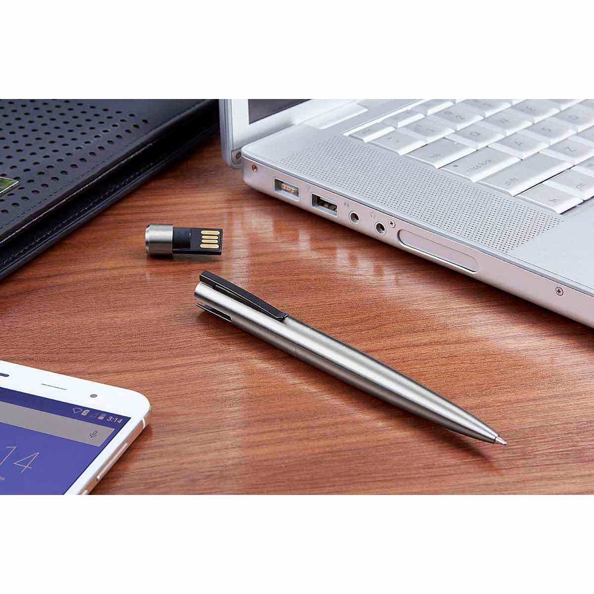 bolígrafo usb 8 gb elz personalizada con logo de empresa