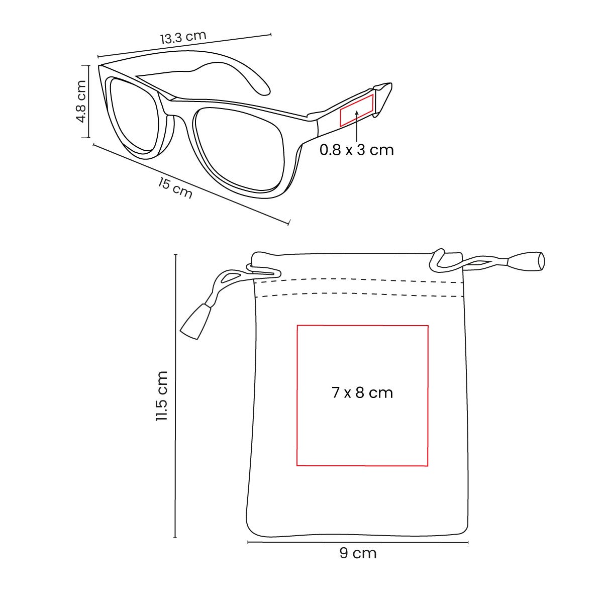 lentes plegables dopla personalizada con logo de empresa