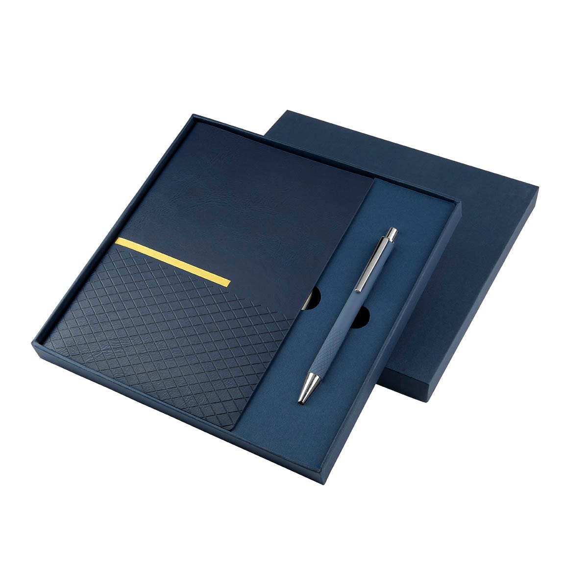 set de libreta zlatna personalizada con logo de empresa