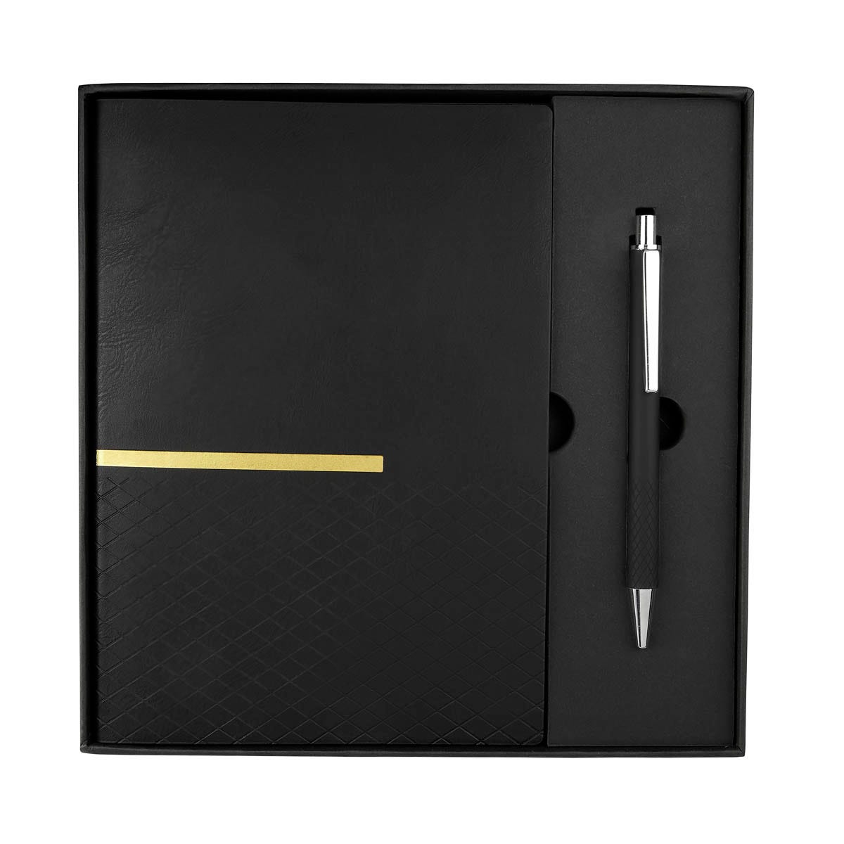 set de libreta zlatna personalizada con logo de empresa